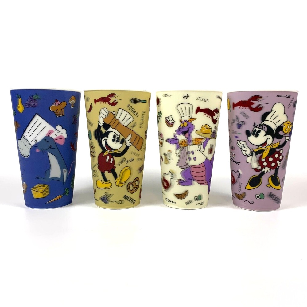 Disney Epcot Remy's Ratatouille Hide & Squeak 2018 Complete Set 4 Finishers Cups